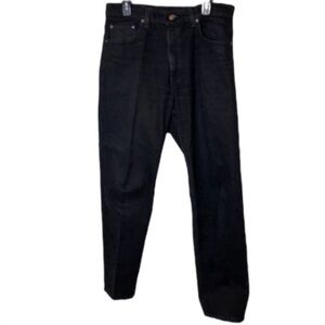 Levi’s 550 90s Black Jeans Cotton Relaxed Fit Denim USA Red Tab Tapered Leg Nice